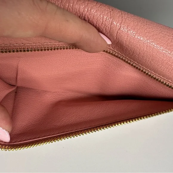 Miu Miu Pink Madras Leather Long Wallet - Picture 9 of 13